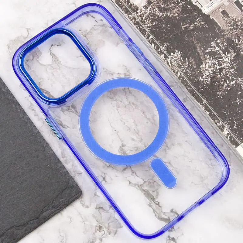 Чохол TPU Iris with MagSafe для Apple iPhone 14 Pro Max (6.7) Синій - фото 5