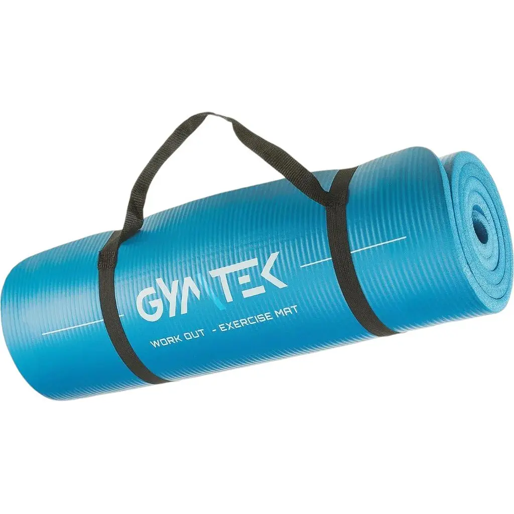 Килимок для фітнесу та йоги Gymtek NBR 1.5 см голубий - фото 5