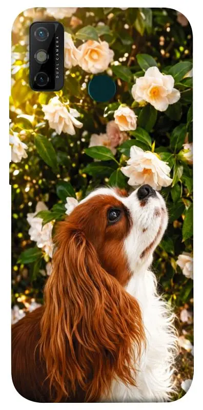 TPU чохол Demsky Flower spaniel для TECNO Spark 6 Go