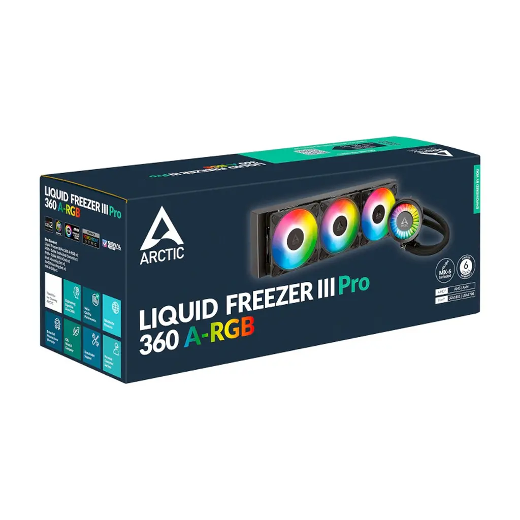 Система рідинного охолодження Arctic Liquid Freezer III Pro 360 A-RGB (ACFRE00184A) - фото 7
