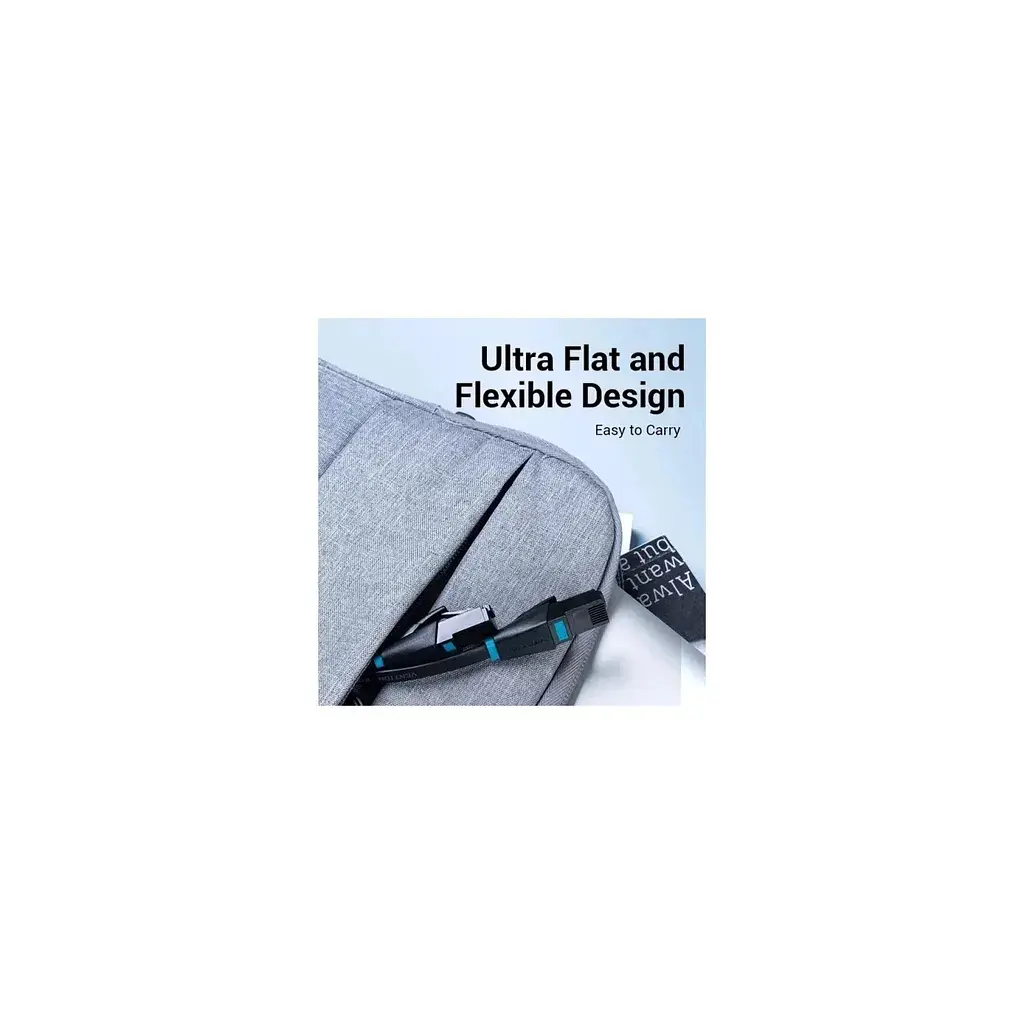 Патч-корд 1м, UTP cat 6 RJ-45 black Vention (IBABF) - фото 9