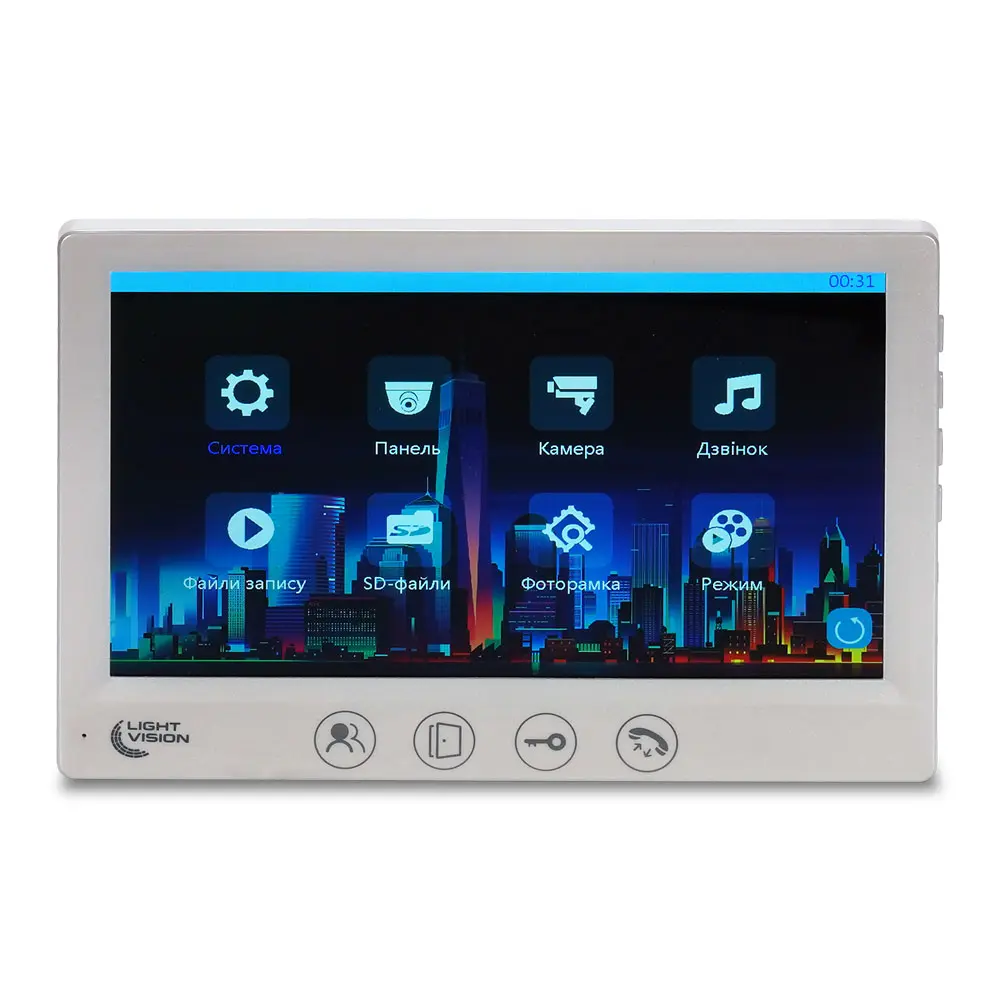 Відеодомофон 7" Light Vision AMSTERDAM FHD White (82-00206) - фото 2