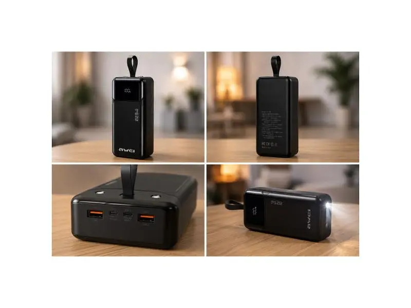 Зовнішній акумулятор (Power Bank) Awei PA-105 40000mAh Black - фото 8