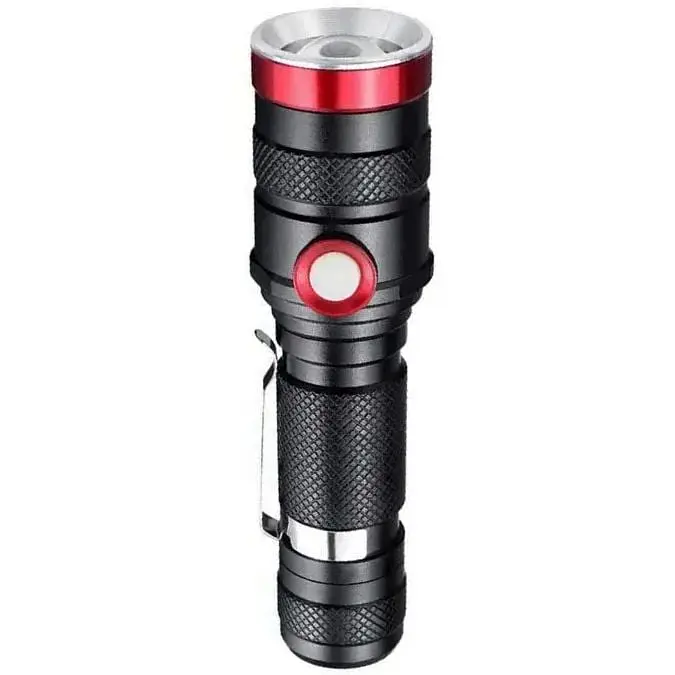 Фонарь ручной X-Balog BL-736-T6 аккумуляторный противоударный 1 режим с клипсой и зумом 18650 - фото 7
