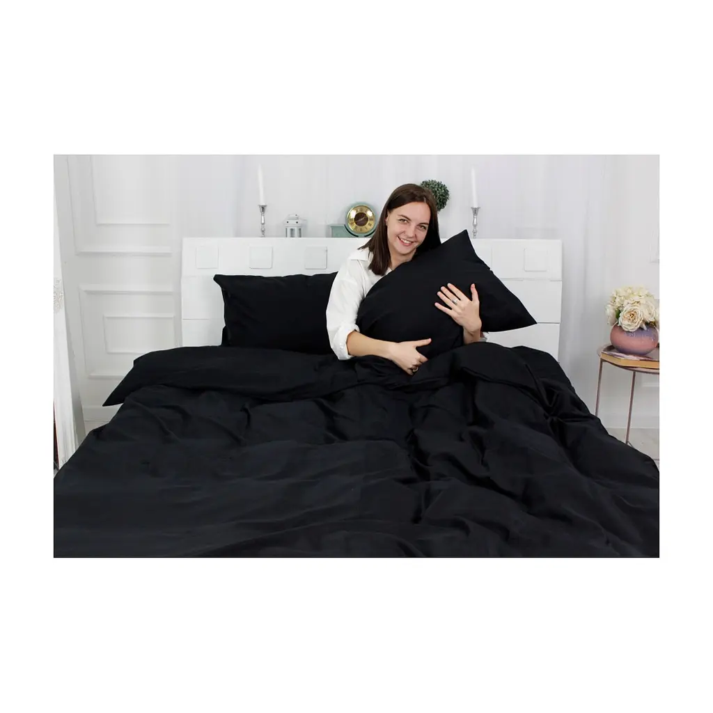 Постільна білизна MirSon Сатин Premium 0055 Black Pearl 2х160х220 (2200001717855) - фото 4