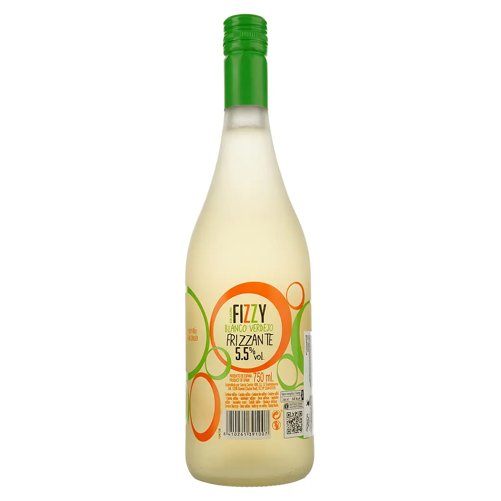 Вино игристое Fizzy Frizzante Verdejo, белое, полусладкое, 5,5%, 0,75 л (W1636) - фото 2