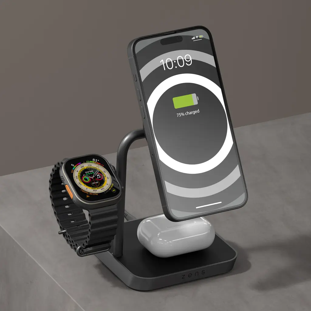 Бездротовий зарядний пристрій Zens Office Charger Pro 3 Wireless Black (ZEDC25B/00) - фото 3