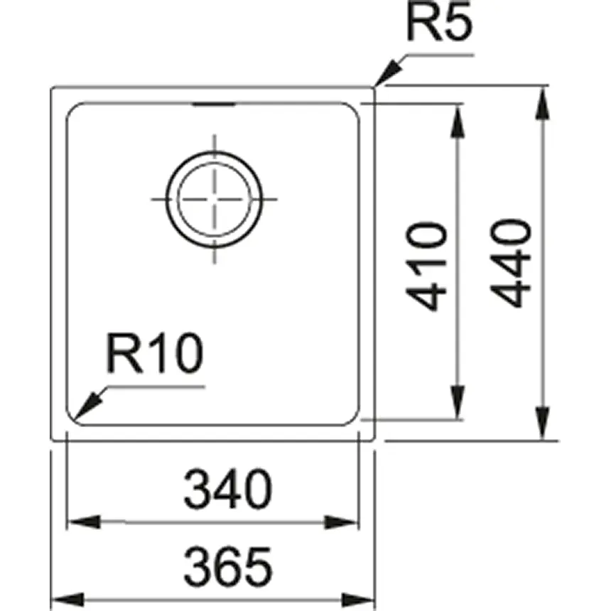 Franke Кухонна мийка Sirius SID 110-34/144.0649.548/тектонайт/365х440х200/монтаж під стільницю/чорний - фото 2