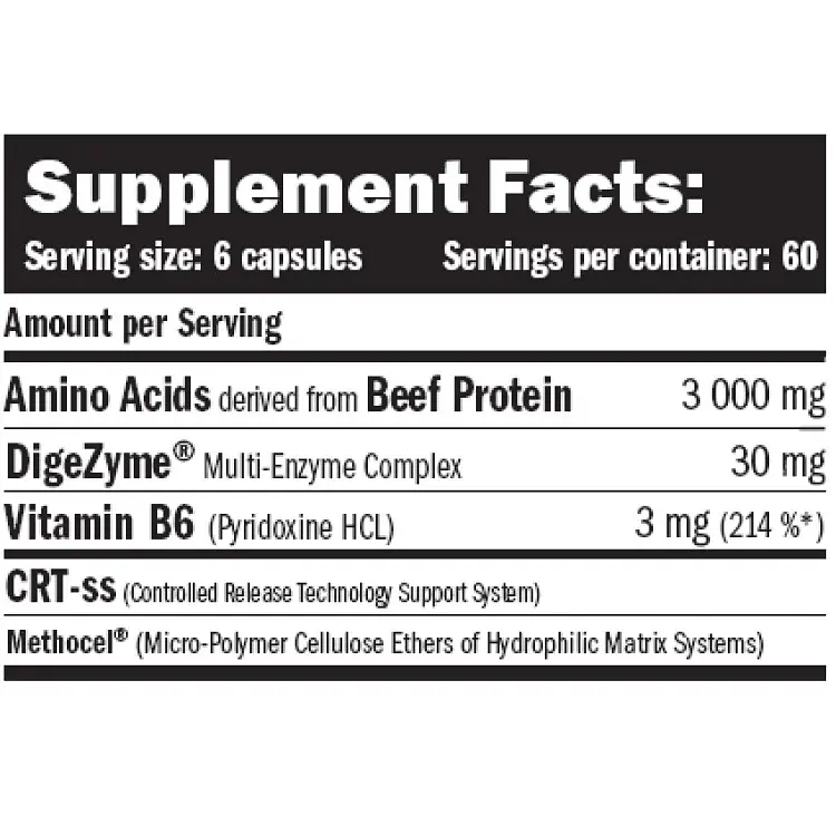 Комплексні яловичі амінокислоти Amix BEEF Amino 198 капсул - фото 2