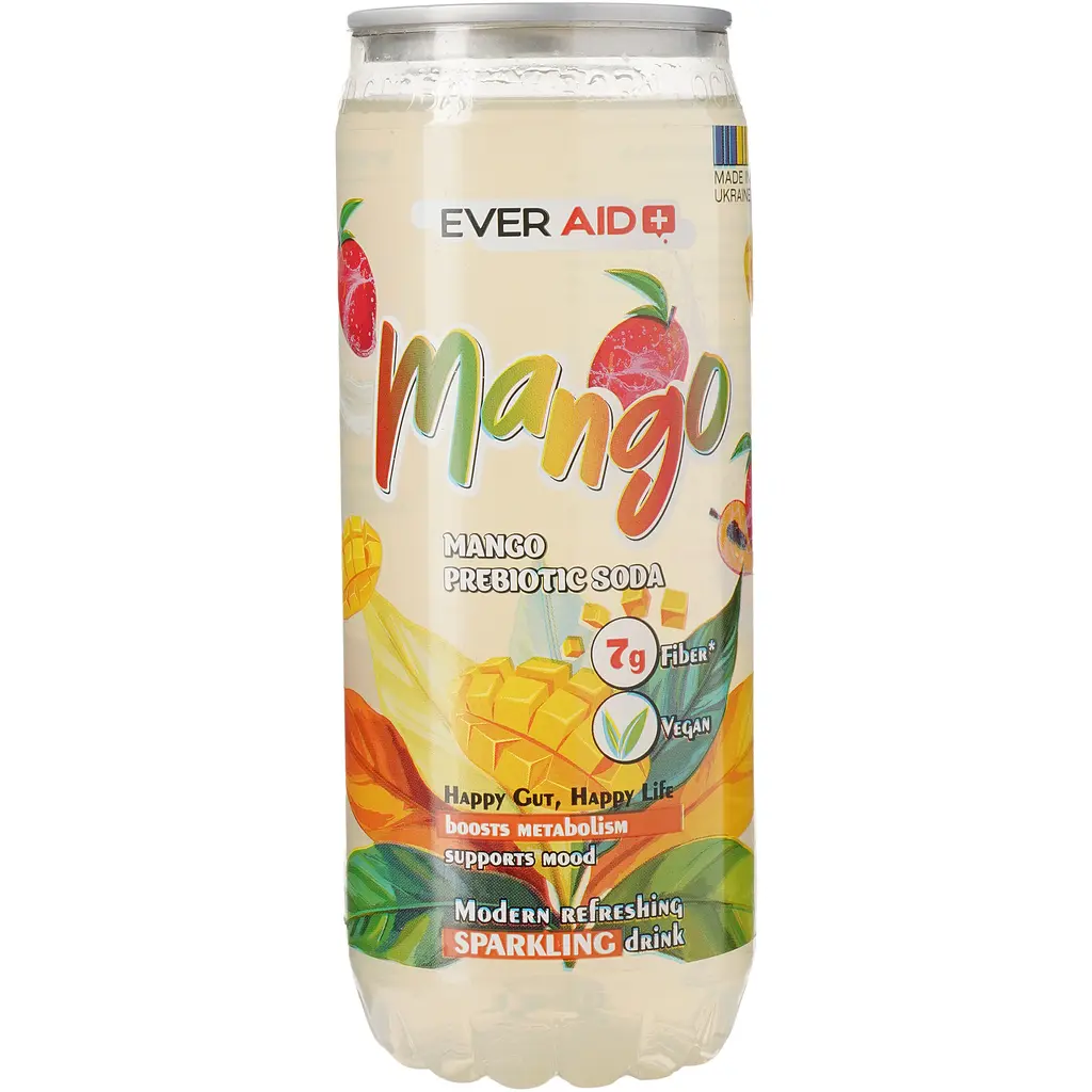 Напій безалкогольний Ever Aid Mango Prebiotic Soda 0.33 л