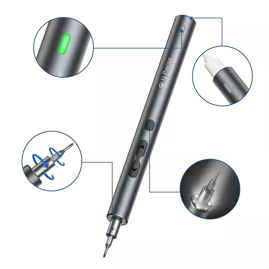 Електрична акумуляторна викрутка з насадками 51-в-1 в кейсі 350mAh KS-882038-51 N30 - фото 4