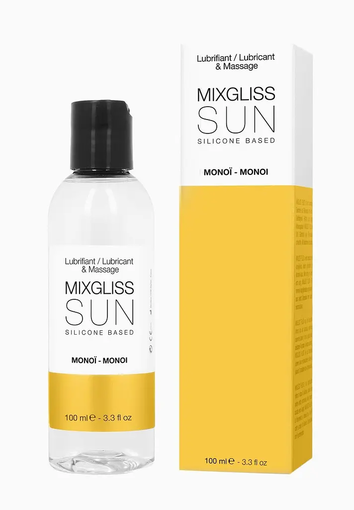 Лубрикант Mixgliss Sun Monoi - на силіконовій основі з ароматом олії Моної, 100 мл - фото 2