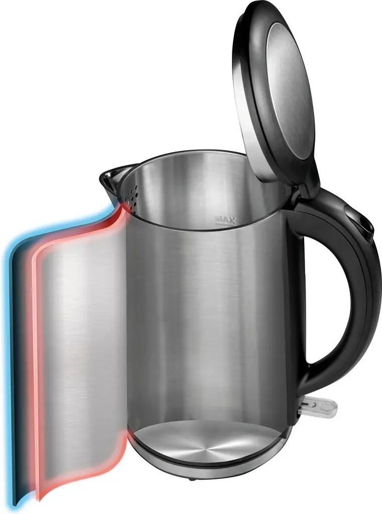 Gorenje Електрочайник, 1,5л, підвійні стінки, Strix контроль, нерж. - фото 6