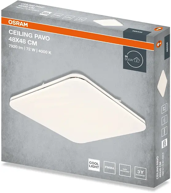 Osram Світильник накладний CEILING PAVO 480мм Square 72Вт 4000K - фото 2