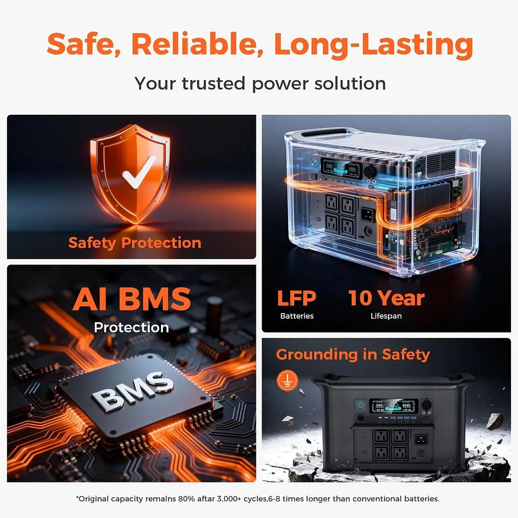 Зарядная станция Totolink CTOLITY AP2000 / 2400 Вт / 2048 Вт/ч / LiFePO4 (AP2000) - фото 7