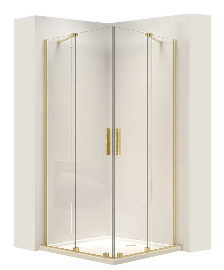Душова кабіна Rea Montana 80x80 brushed gold REA-K6695