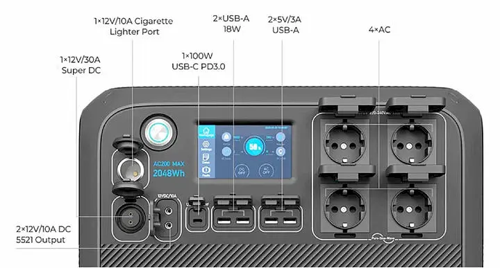 Зарядна станція Bluetti AC200MAX 2200Вт/2048Wh (європейська версія) - фото 8