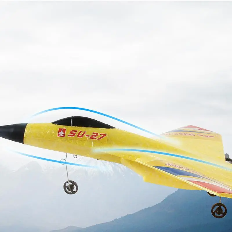 Літак на радіокеруванні SCHE HW28 SU27 Foam Yellow - фото 3