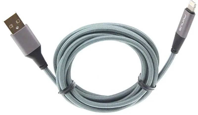 Кабель Fonus K88 Lightning Premium Cable 2m Gray - фото 2