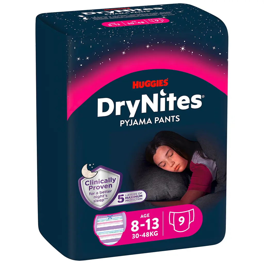 Підгузки-трусики для дівчаток Huggies DryNites (30-48 кг) 9 шт. - фото 2