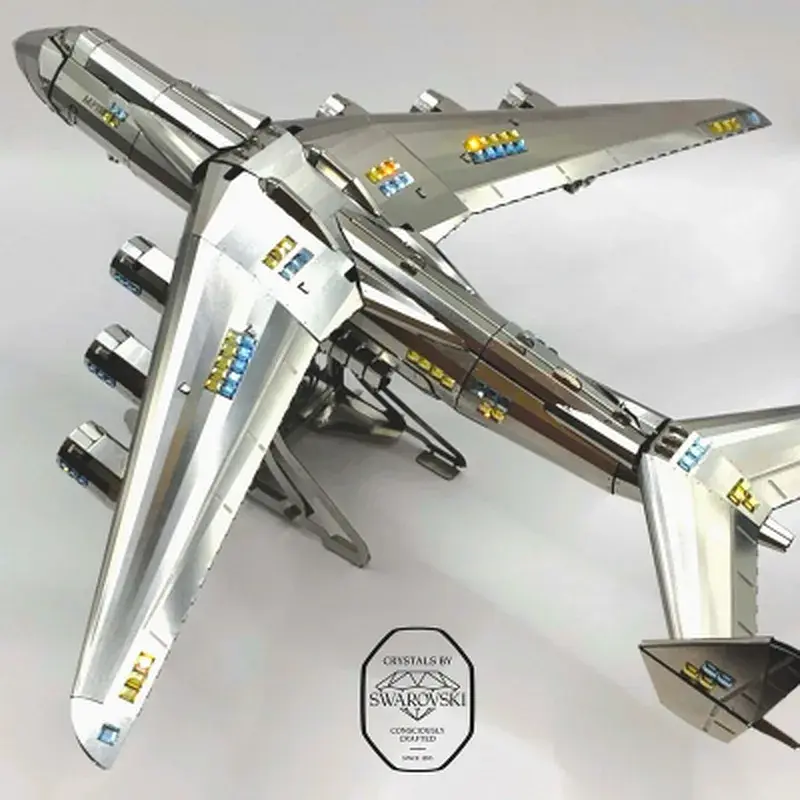 Конструктор Metal Time Колекційна модель АН-225 "Мрія" CRYSTAL EDITION з кристалами SWAROVSKI (Зібрана) (MT001SWRSK/READY) - фото 5