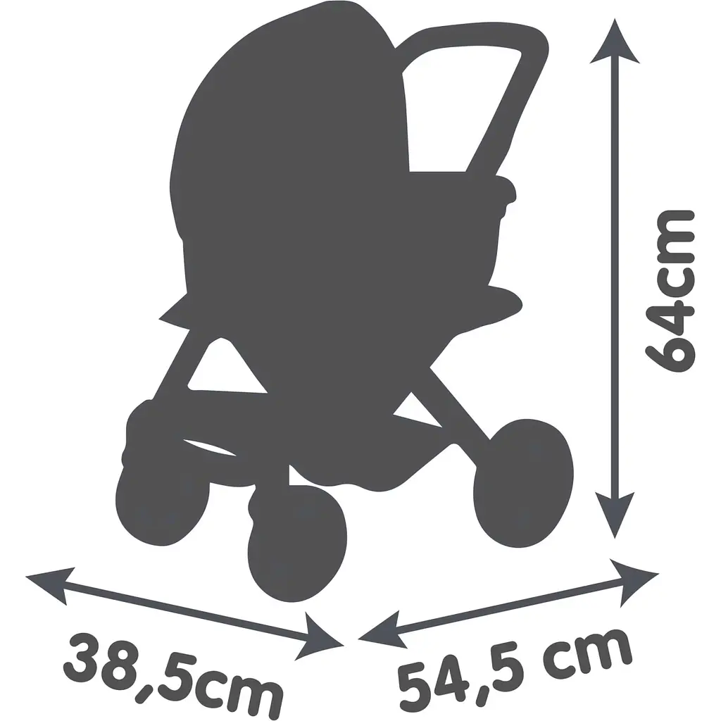 Коляска для ляльки Smoby Toys Maxi-Cosi 3 в 1 зі знімною люлькою 55x39x64 см рожева перлина (7600253121) - фото 3