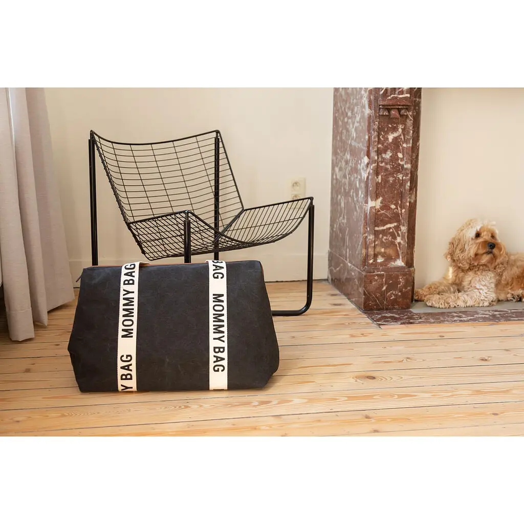 Сумка Childhome Mommy bag Signature - Canvas Black, чорна (CWMBBSCBL) - фото 15