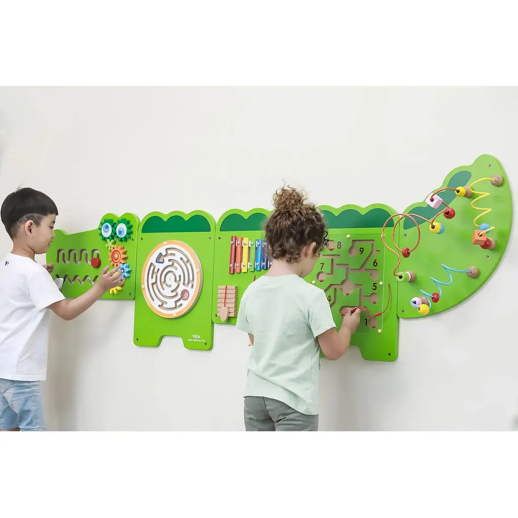 Уцінка. Бізіборд Viga Toys Крокодил 5 секцій (50346FSC)  - фото 6