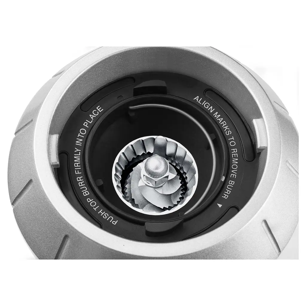 Кофемолка жерновая CATLER 150 Вт, объем зерен — 250 г, 25 ступеней помола, металл, серебристый - фото 4