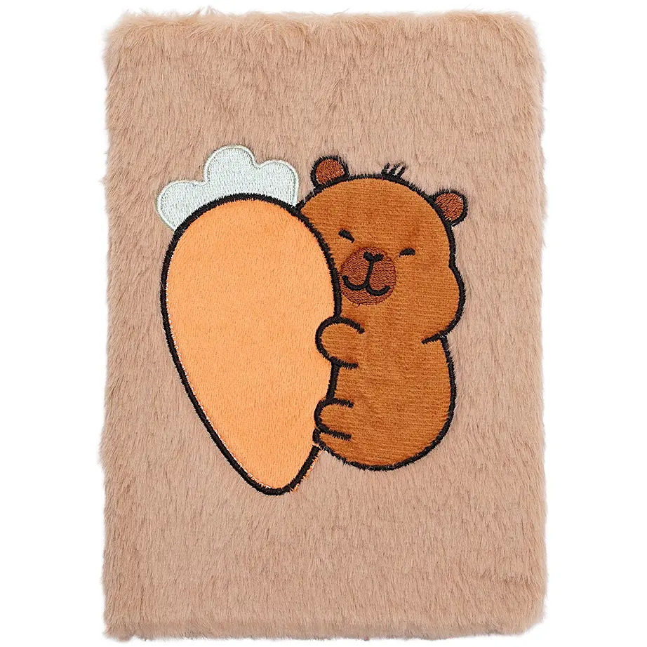 Блокнот плюшевый ZiBi Kids Line Capybara 9 А5 80 листов в клетку, дизайн в ассортименте (ZB.700023) - фото 4