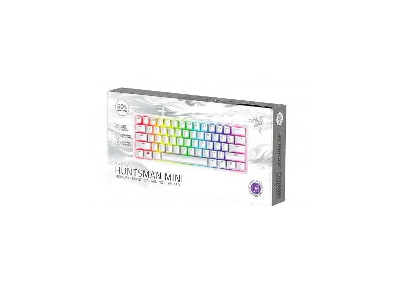 Клавіатура Razer Huntsman mini Mercury Edition Red Switch ENG (RZ03-03390400-R3M1) - фото 4