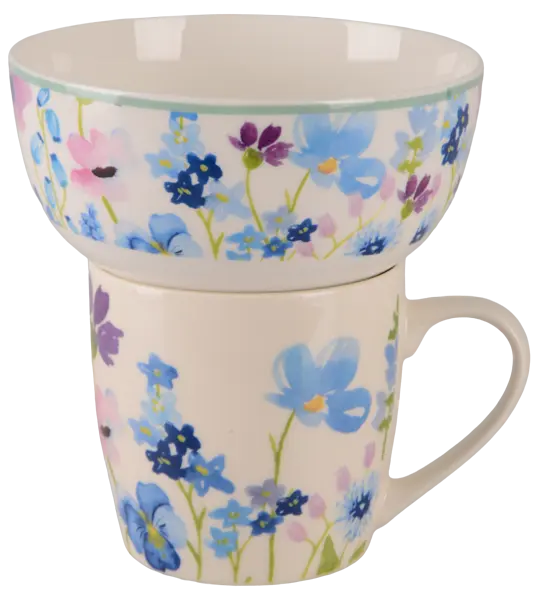 Набір для сніданку Limited Edition Flowers Blue, 2 предмети