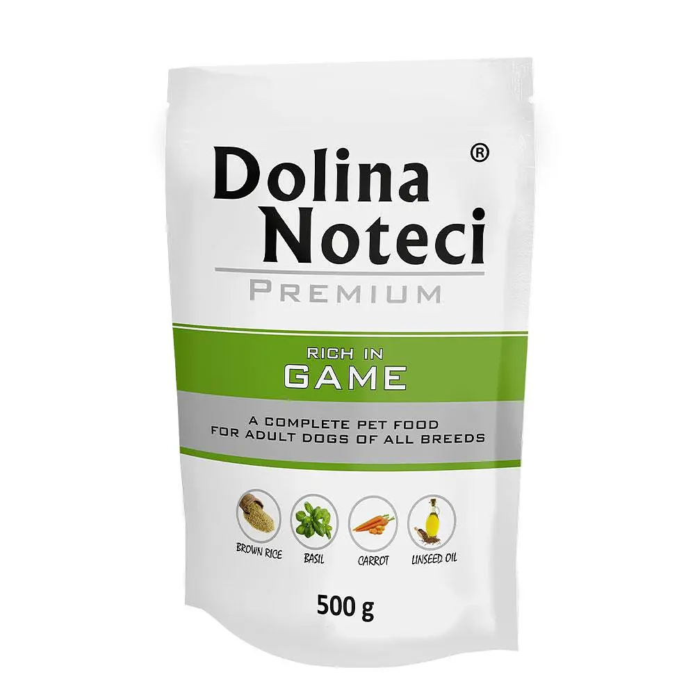Вологий корм для собак Dolina Noteci Premium з дичиною пауч 500 г