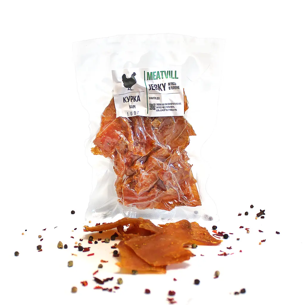 Джерки Meatvill курка карi вакуум 100г