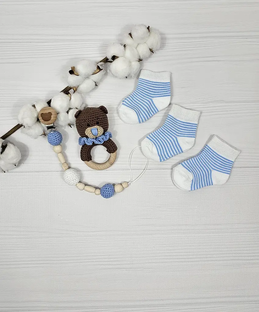 Букет з пелюшок для немовлят a.l.babybox Зірки Біло-блакитний (BU 18294977) - фото 15