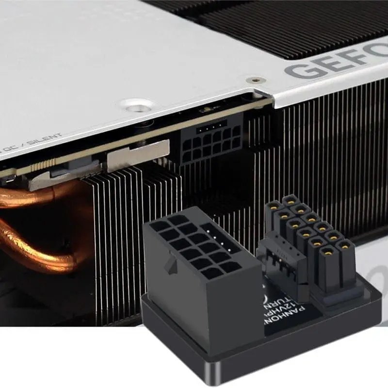 Перехідник живлення Phobya 12VHPWR Adapter 180 Grad 16Pin to 16Pin - White Right - фото 4