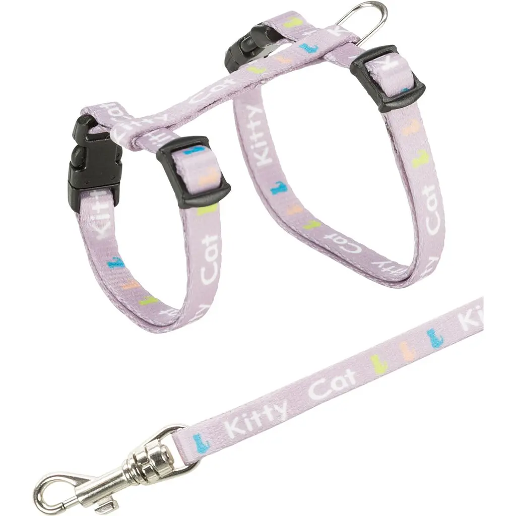 Шлея з повідцем для кошенят Trixie Kitty Cat нейлон 21-33х0.8х120 см 1 наб., в асортименті - фото 2