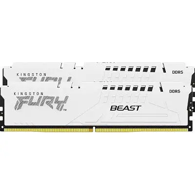 Модуль памяти для компьютера DDR5 64GB (2x32GB) 5600 MHz FURY Beast White Kingston Fury (ex.HyperX) (KF556C40BWK2-64) - фото 3