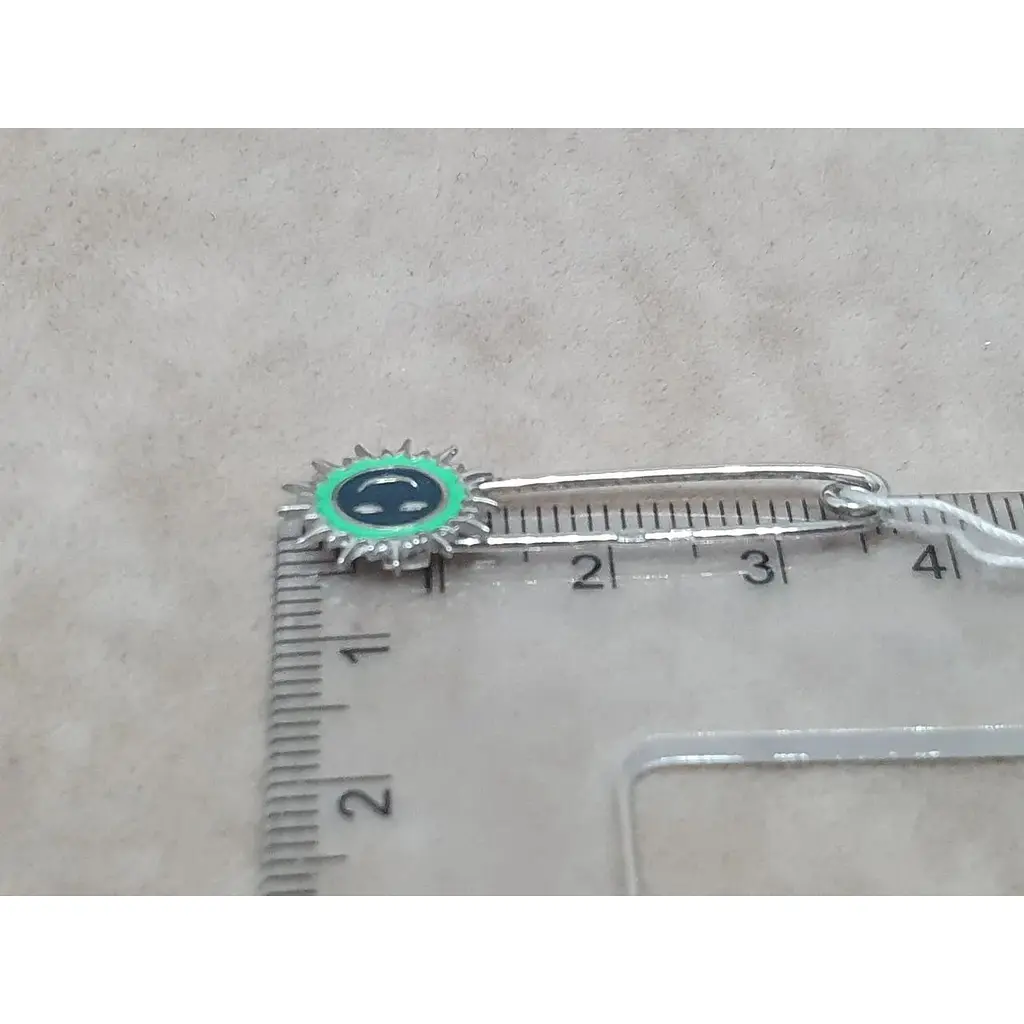 Срібна шпилька Ювелір Стандарт Сонечко з емаллю. 4193 З - фото 4