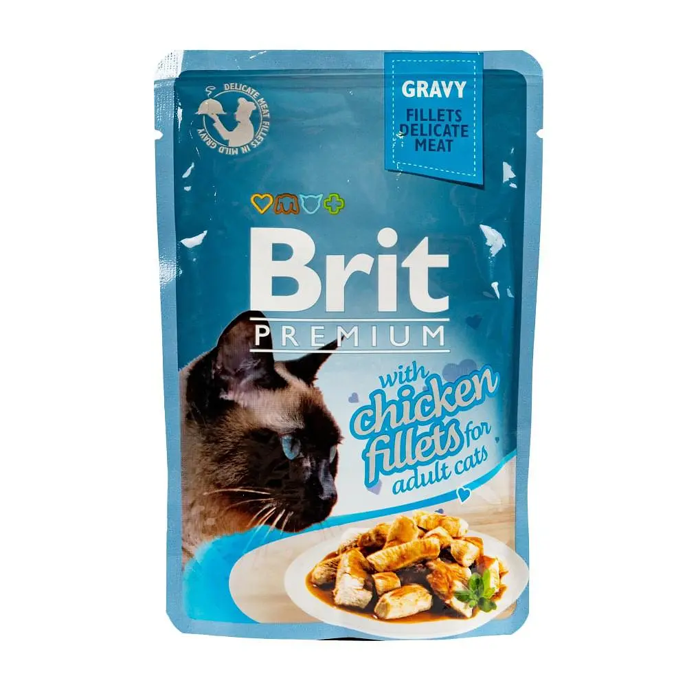 Корм влажний Brit Premium Cat Chicken Fillets 85 г - фото 3