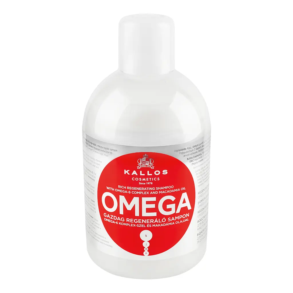 Шампунь для волосся Kallos Cosmetics KJMN Omega відновлюючий з комплексом Омега-6, 1 л - фото 3