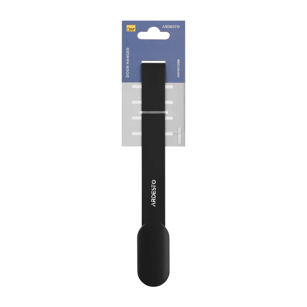 Дверная вешалка Ardesto Minimalism на 1 крючок черный 3 x 3 x 20 см (ARHB3108B) - фото 2
