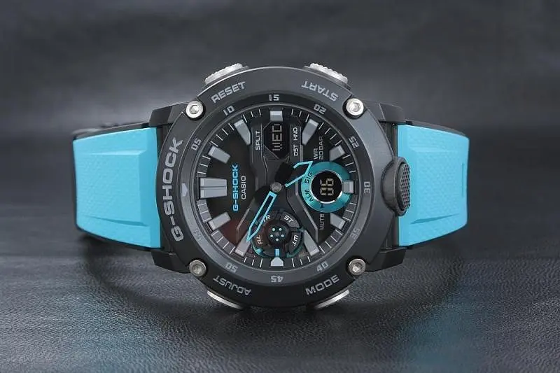 Наручні годинники чоловічі удароміцні оригінальні Casio G-Shock GA-2000-1A2ER Японія з полімерним ремінцем - фото 8