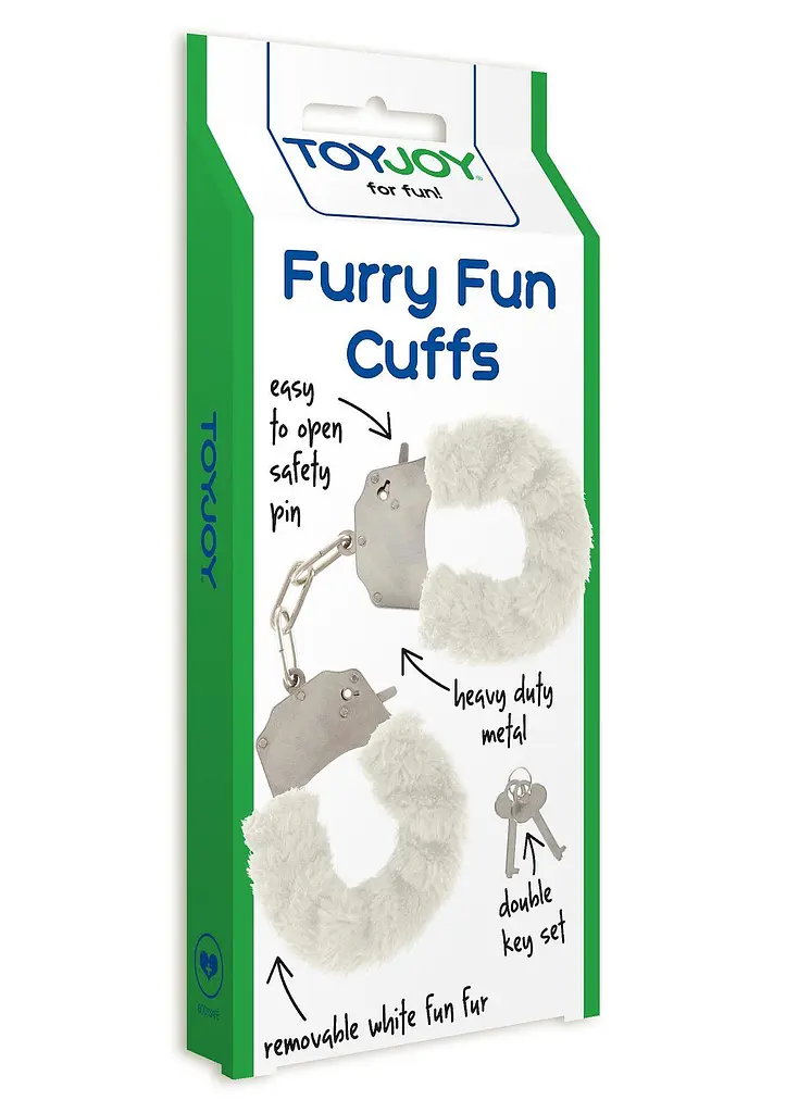 Наручники ToyJoy Furry Fun Cuffs (білий) - фото 5