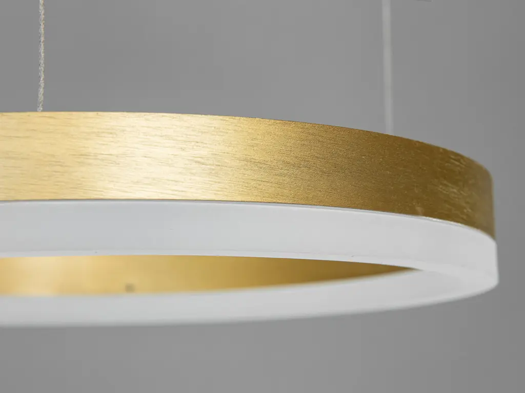 Люстра стельова LED Diasha 1029-600+400+300GD 105W, золото, сучасний стиль, регульована висота, пульт ДУ, для вітальні - фото 4