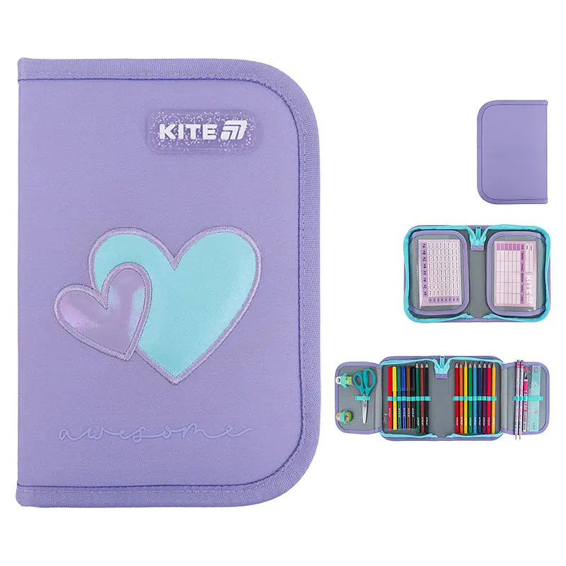 Пенал Kite Awesome фиолетовый (K25-622H-5) - фото 2