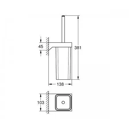 Туалетний йоржик Grohe Selection Cube 40857000, Білий - фото 2