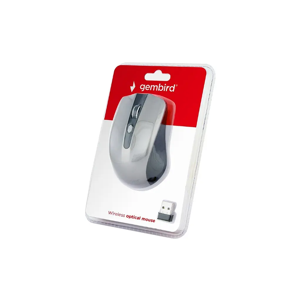 Мишка Gembird MUSW-4B-04-BG Grey+Black (MUSW-4B-04-BG) - фото 3