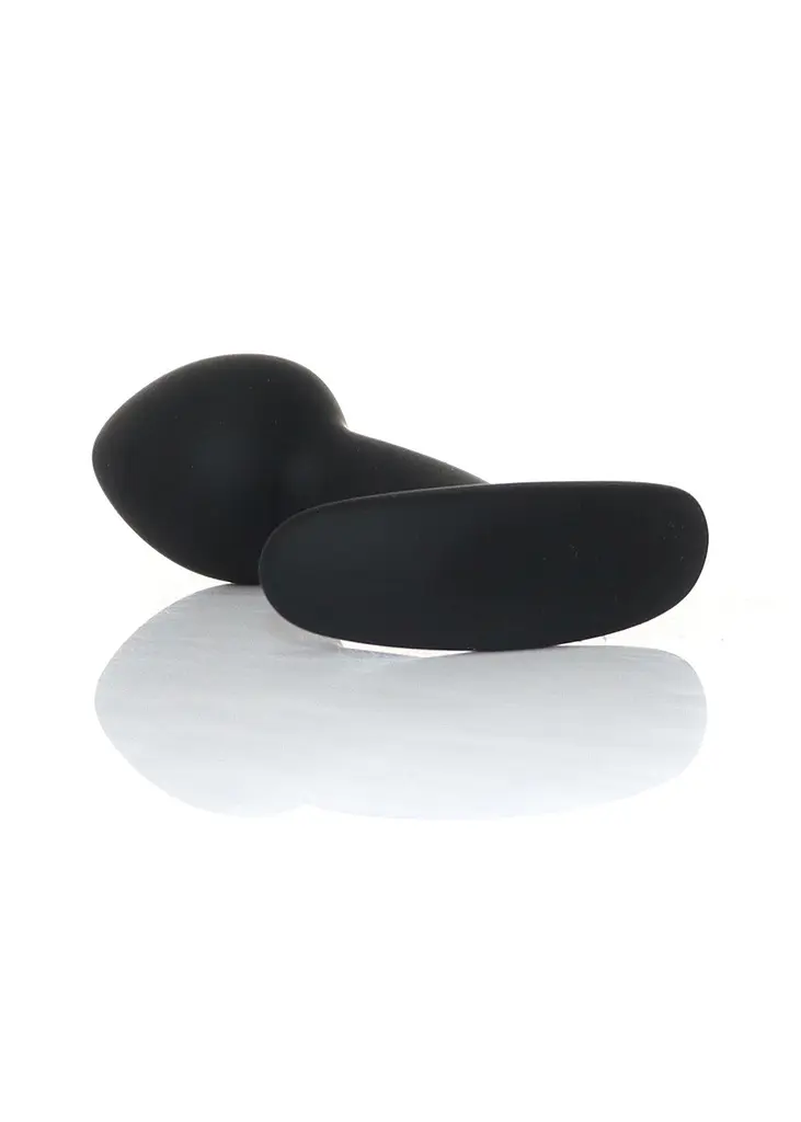 Анальна пробка - Silicone Black Curved Plug M - фото 5