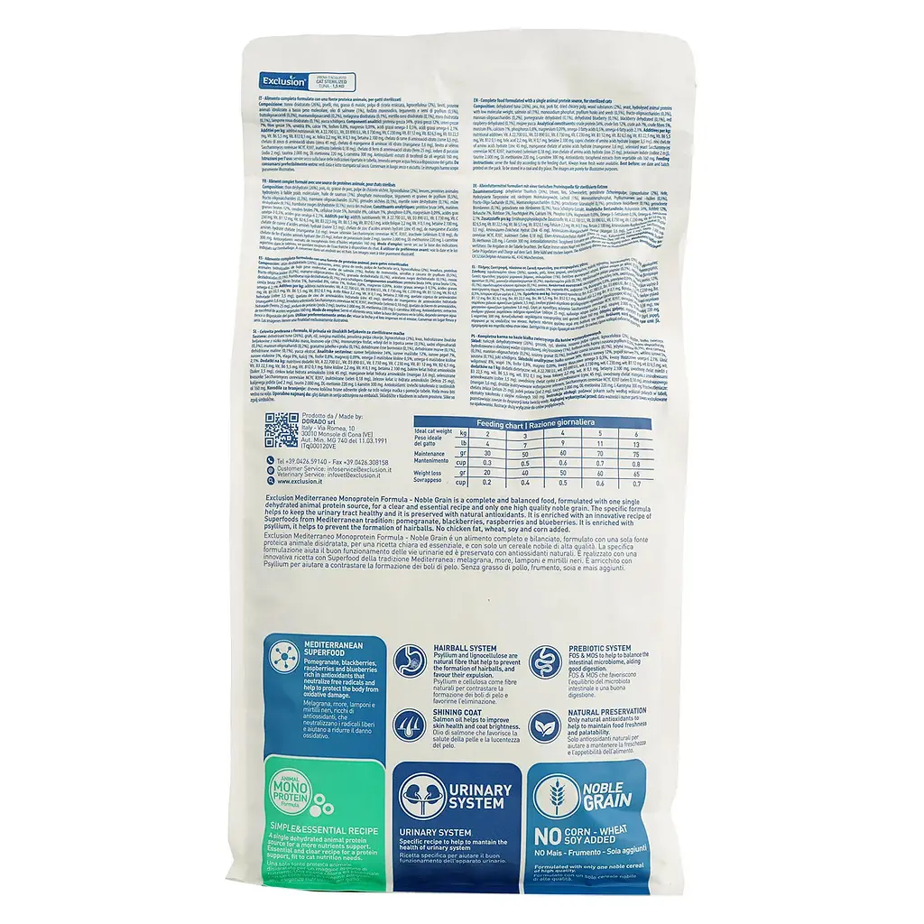 Сухий корм для котів Exclusion Noble Grain Cat Sterilized Tuna 1.5 кг - фото 3